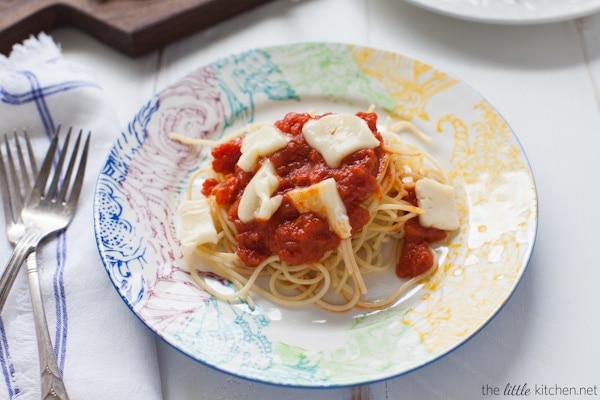 Butter & Onion Tomato Sauce Pasta with Brie from thelittlekitchen.net Butter & Onion Tomato Sauce Pasta with Brie from thelittlekitchen.net