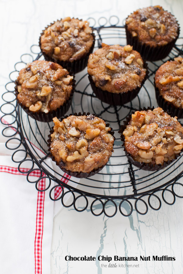 Chocolate Chip Banana Nut Muffins from thelittlekitchen.net Chocolate Chip Banana Nut Muffins from thelittlekitchen.net