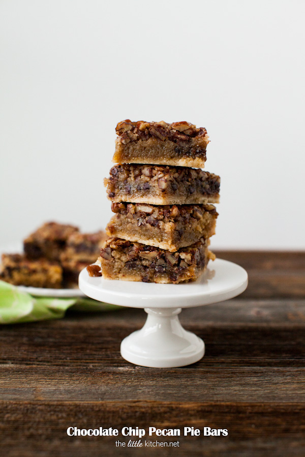 Chocolate Chip Pecan Pie Bars from thelittlekitchen.net Chocolate Chip Pecan Pie Bars from thelittlekitchen.net