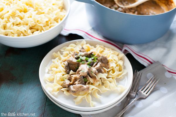Beef Stroganoff with Buttered Noodles Recipe from thelittlekitchen.net Beef Stroganoff with Buttered Noodles Recipe from thelittlekitchen.net