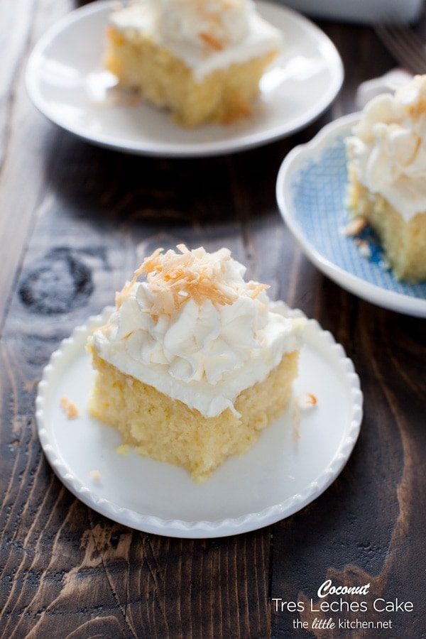 this tres leches cake is simply amazing with the right amount of moisture and it’s not soggy! the coconut makes it even better! Coconut Tres Leches Cake from DualFood thelittlekitchen.net this tres leches cake is simply amazing with the right amount of moisture and it’s not soggy! the coconut makes it even better! Coconut Tres Leches Cake from DualFood thelittlekitchen.net