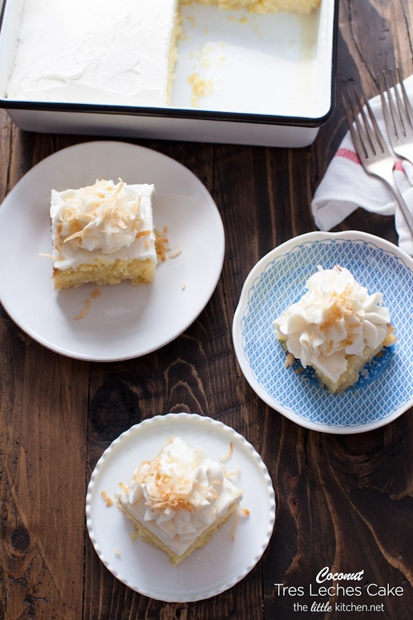 this tres leches cake is simply amazing with the right amount of moisture and it’s not soggy! the coconut makes it even better! Coconut Tres Leches Cake from DualFood thelittlekitchen.net this tres leches cake is simply amazing with the right amount of moisture and it’s not soggy! the coconut makes it even better! Coconut Tres Leches Cake from DualFood thelittlekitchen.net