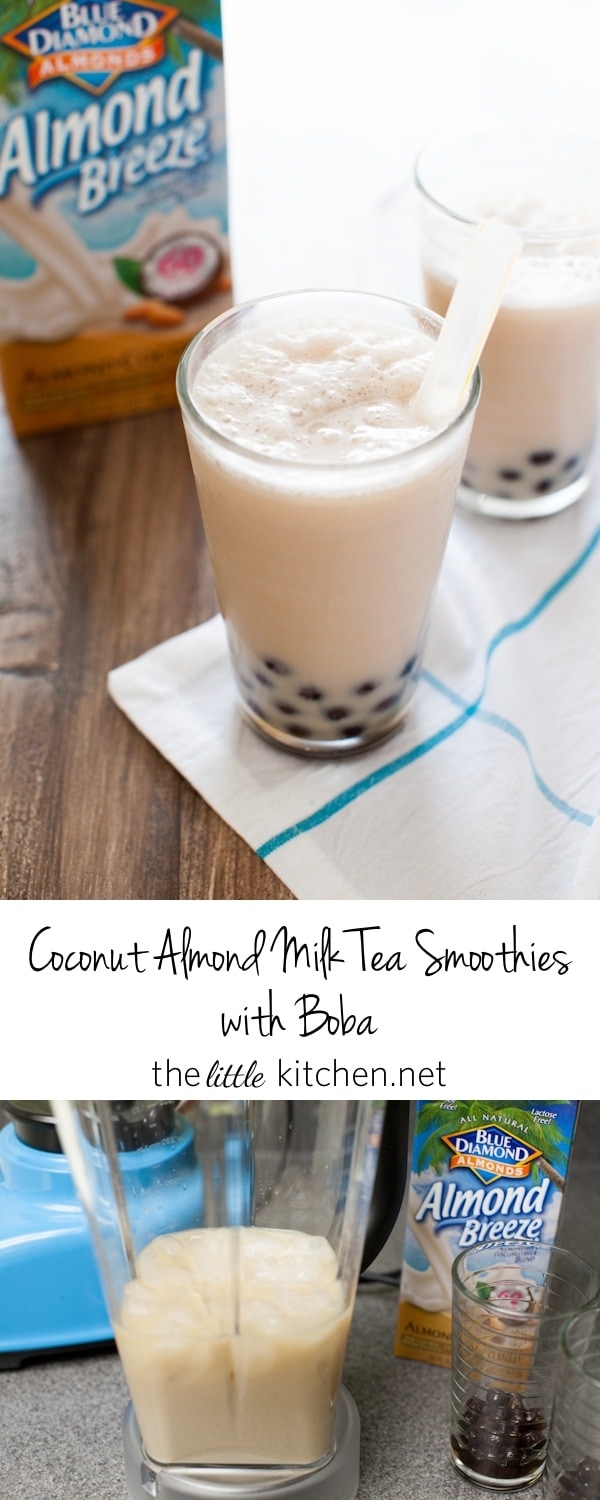 These smoothies are really really easy to make and with coconut almondmilk, you'll love it!! Coconut Almond Milk Tea Smoothies from thelittlekitchen.net These smoothies are really really easy to make and with coconut almondmilk, you'll love it!! Coconut Almond Milk Tea Smoothies from thelittlekitchen.net