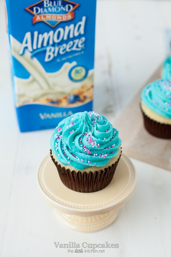 Yesss, you need these in your life. I tweaked the original recipe to use almond milk! Vanilla Cupcakes with Vanilla Buttercream from thelittlekitchen.net Yesss, you need these in your life. I tweaked the original recipe to use almond milk! Vanilla Cupcakes with Vanilla Buttercream from thelittlekitchen.net