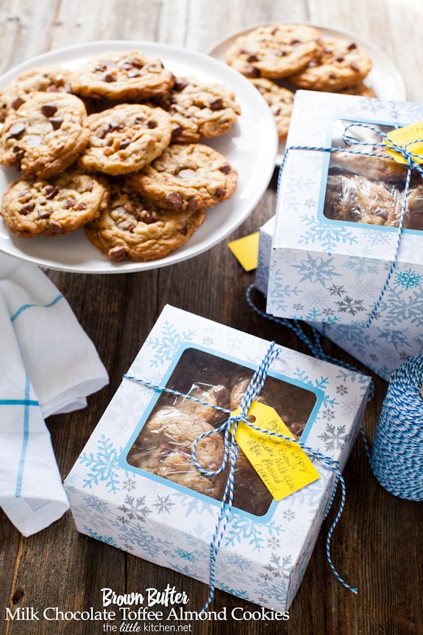 Brown Butter Milk Chocolate Toffee Almond Cookies from thelittlekitchen.net Brown Butter Milk Chocolate Toffee Almond Cookies from thelittlekitchen.net