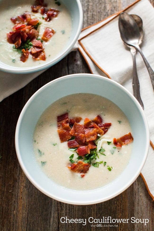 Cheesy Cauliflower Soup from thelittlekitchen.net Cheesy Cauliflower Soup from thelittlekitchen.net