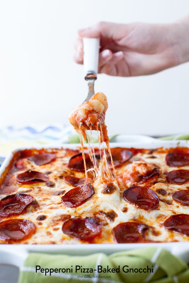 Pepperoni Pizza-Baked Gnocchi from thelittlekitchen.net Pepperoni Pizza-Baked Gnocchi from thelittlekitchen.net