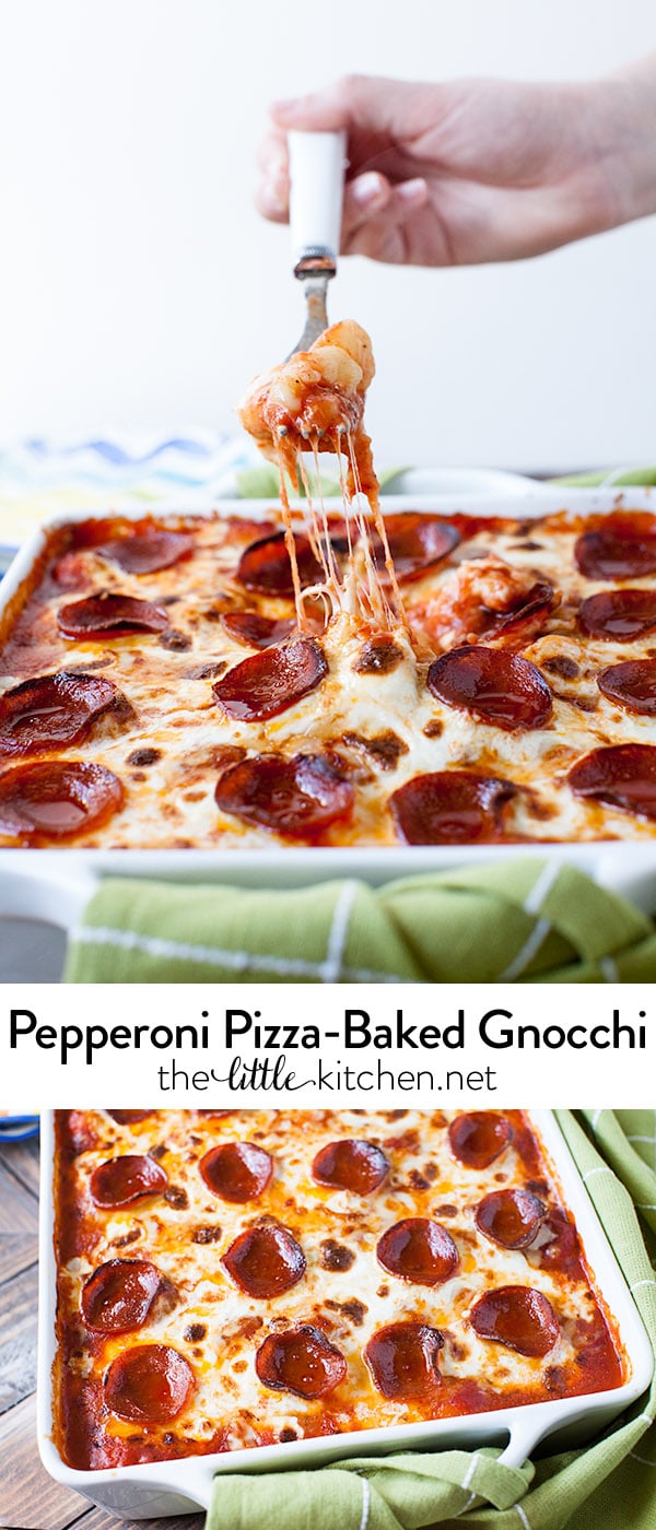 Pepperoni Pizza-Baked Gnocchi from thelittlekitchen.net Pepperoni Pizza-Baked Gnocchi from thelittlekitchen.net