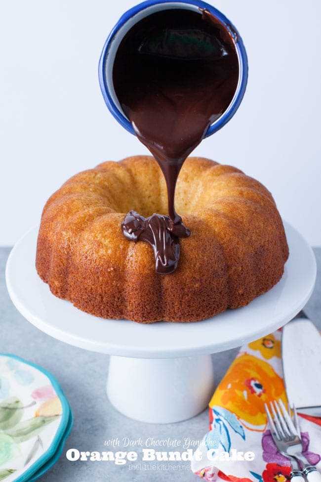 Orange Bundt Cake with Dark Chocolate Ganache from thelittlekitchen.net Orange Bundt Cake with Dark Chocolate Ganache from thelittlekitchen.net