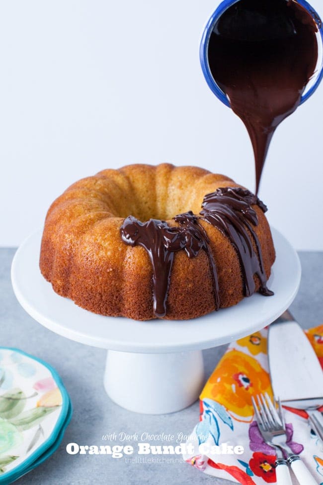 Orange Bundt Cake with Dark Chocolate Ganache from thelittlekitchen.net Orange Bundt Cake with Dark Chocolate Ganache from thelittlekitchen.net