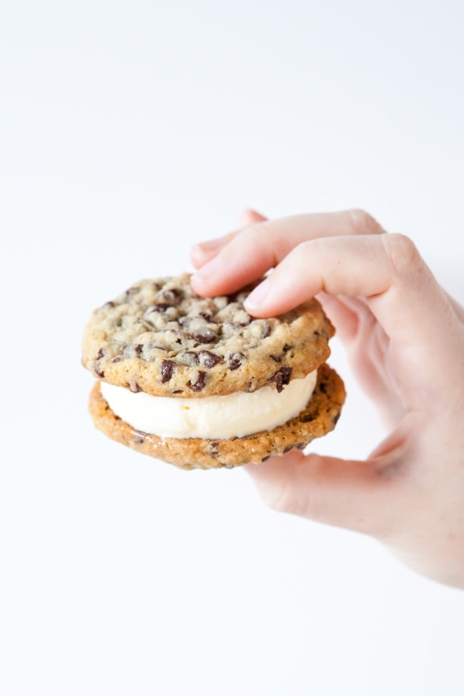 Chocolate Chip Cookie Ice Cream Sandwich from thelittlekitchen.net Chocolate Chip Cookie Ice Cream Sandwich from thelittlekitchen.net