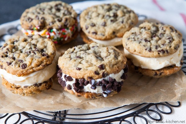 Chocolate Chip Cookie Ice Cream Sandwich from thelittlekitchen.net Chocolate Chip Cookie Ice Cream Sandwich from thelittlekitchen.net