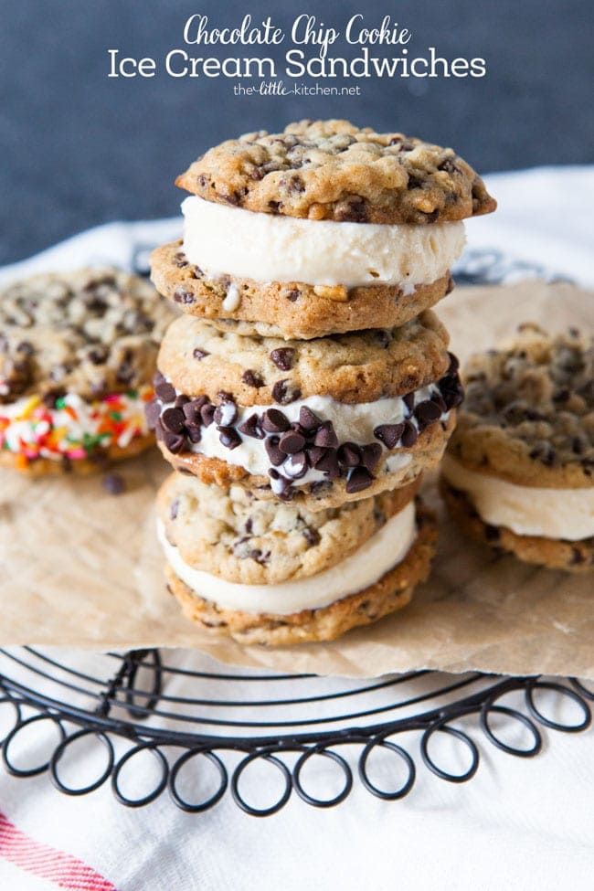 Chocolate Chip Cookie Ice Cream Sandwich from thelittlekitchen.net Chocolate Chip Cookie Ice Cream Sandwich from thelittlekitchen.net