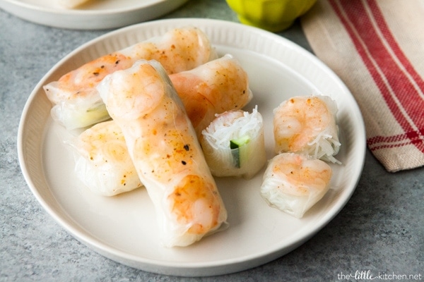 Spicy Shrimp Spring Rolls from thelittlekitchen.net Spicy Shrimp Spring Rolls from thelittlekitchen.net