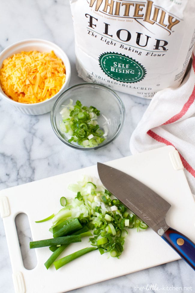 Cheddar Scallion Biscuits from thelittlekitchen.net Cheddar Scallion Biscuits from thelittlekitchen.net