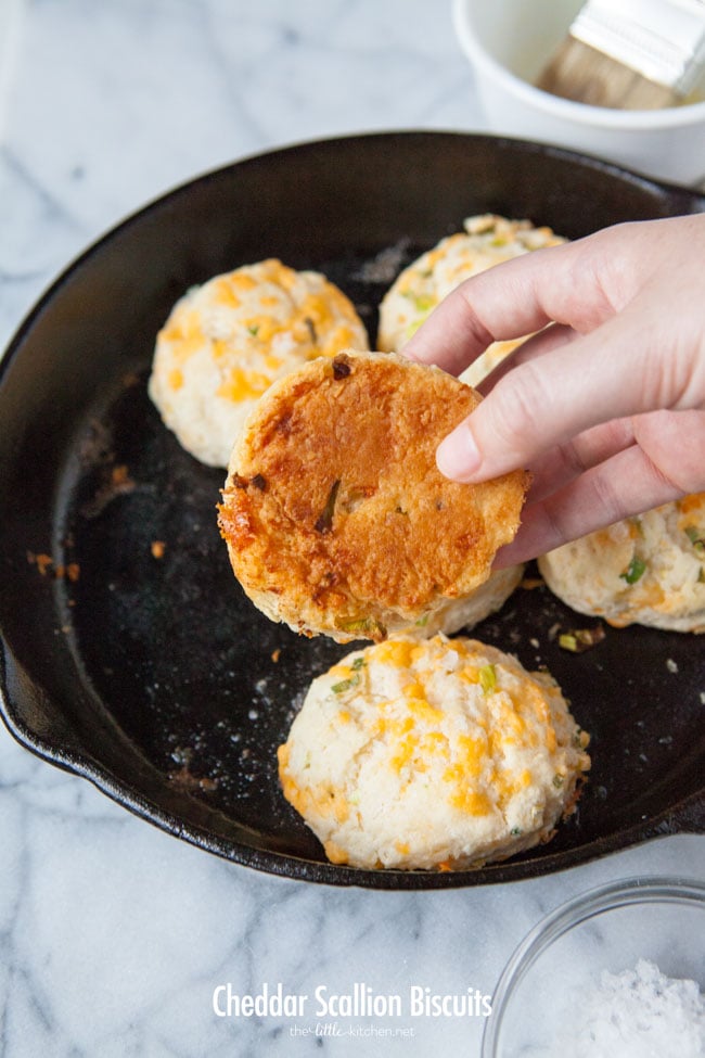 Cheddar Scallion Biscuits from thelittlekitchen.net Cheddar Scallion Biscuits from thelittlekitchen.net