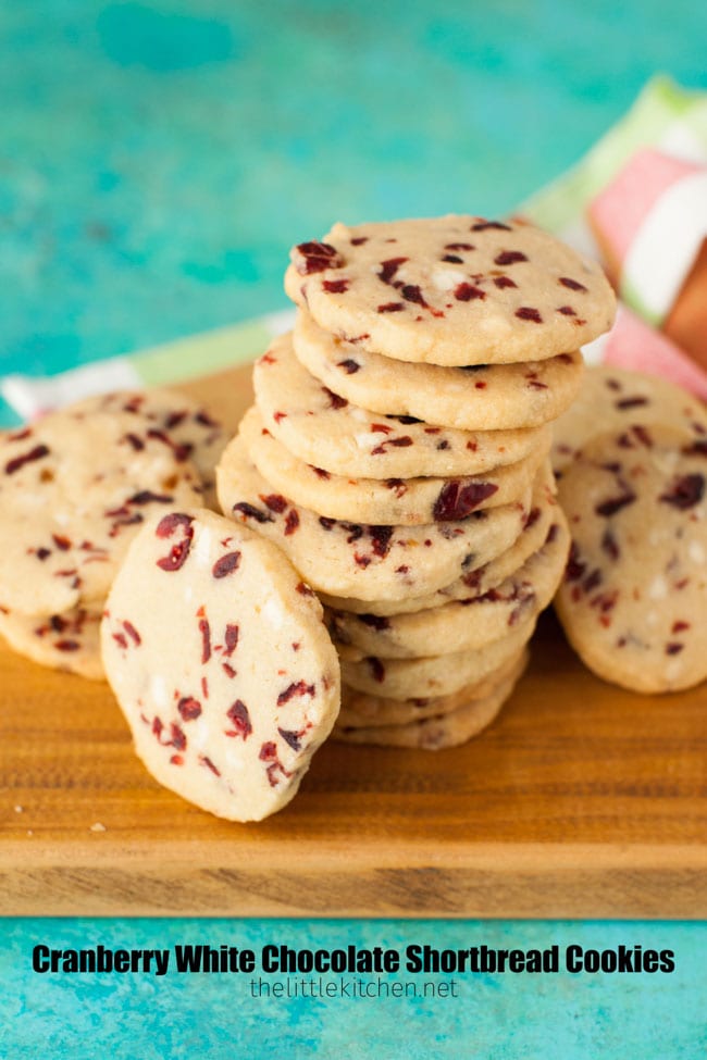 Cranberry White Chocolate Shortbread Cookies from thelittlekitchen.net Cranberry White Chocolate Shortbread Cookies from thelittlekitchen.net
