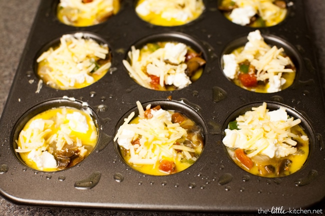Tomato and Cheese Omelette Muffins from thelittlekitchen.net Tomato and Cheese Omelette Muffins from thelittlekitchen.net