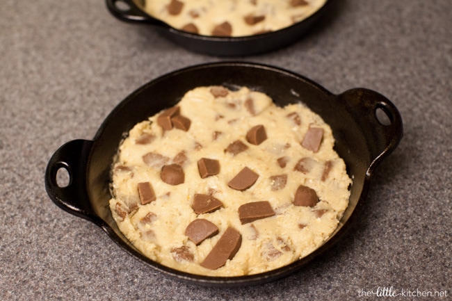 Chocolate Chunk Skillet Cookies from thelittlekitchen.net Chocolate Chunk Skillet Cookies from thelittlekitchen.net
