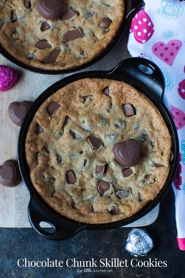 Chocolate Chunk Skillet Cookies from thelittlekitchen.net Chocolate Chunk Skillet Cookies from thelittlekitchen.net