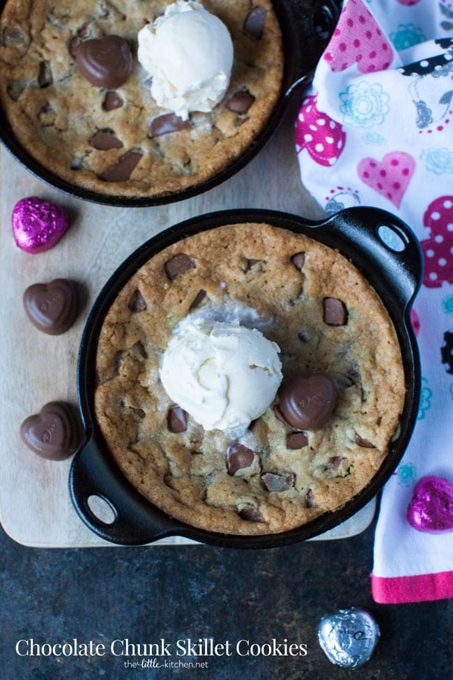 Chocolate Chunk Skillet Cookies from thelittlekitchen.net Chocolate Chunk Skillet Cookies from thelittlekitchen.net