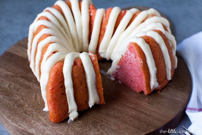 Heart-Shaped Pink Velvet Bundt Cake with Cream Cheese Frosting from thelittlekitchen.net Heart-Shaped Pink Velvet Bundt Cake with Cream Cheese Frosting from thelittlekitchen.net