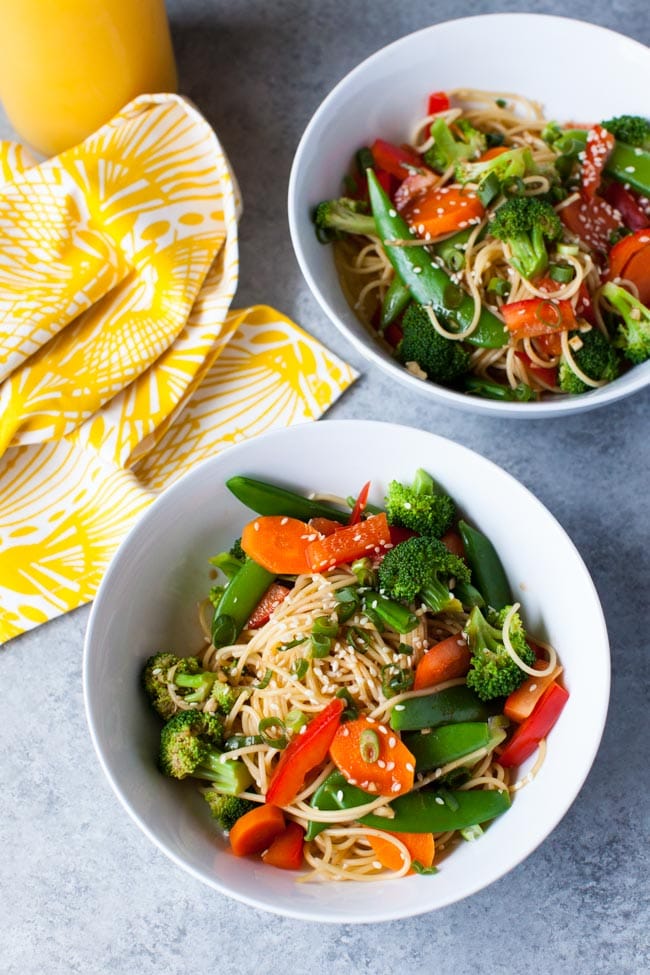 Orange Sesame Noodles with Vegetables from thelittlekitchen.net Orange Sesame Noodles with Vegetables from thelittlekitchen.net