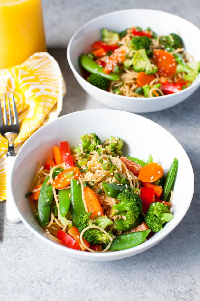 Orange Sesame Noodles with Vegetables from thelittlekitchen.net Orange Sesame Noodles with Vegetables from thelittlekitchen.net