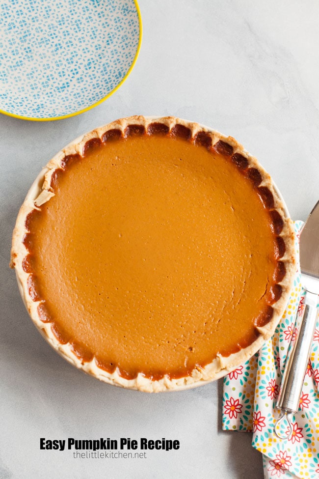 Easy Pumpkin Pie from thelittlekitchen.net Easy Pumpkin Pie from thelittlekitchen.net