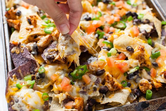 Sheet Pan Chicken Nachos from thelittlekitchen.net Sheet Pan Chicken Nachos from thelittlekitchen.net