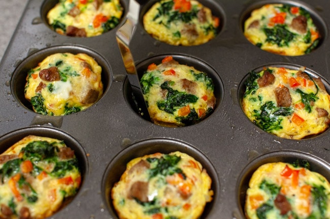 Five Ingredient Breakfast Egg Cups from thelittlekitchen.net Five Ingredient Breakfast Egg Cups from thelittlekitchen.net