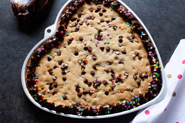 Chocolate Chip Cookie Cake from thelittlekitchen.net Chocolate Chip Cookie Cake from thelittlekitchen.net