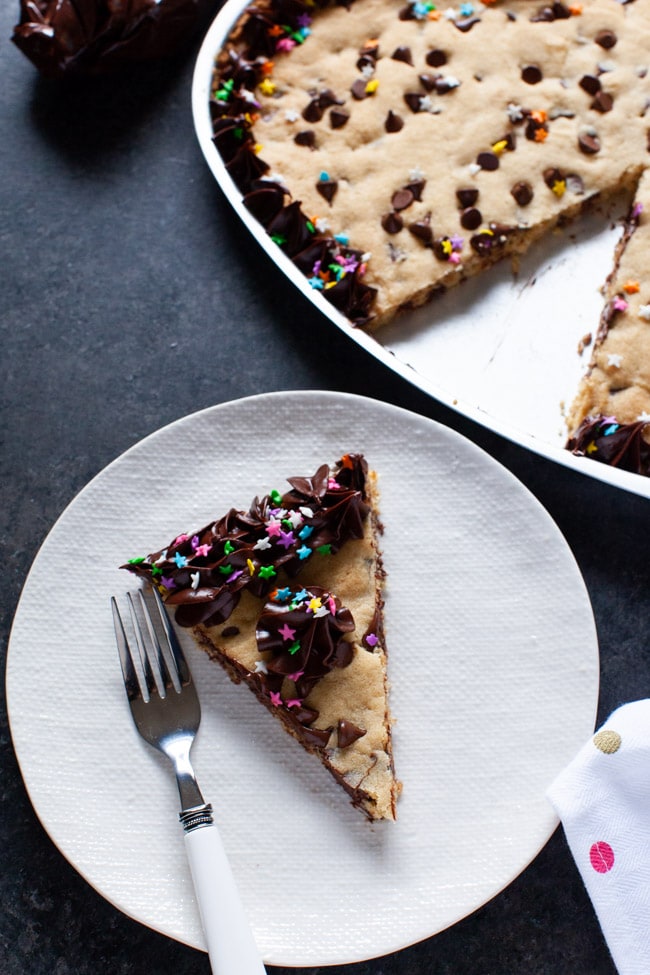 Chocolate Chip Cookie Cake from thelittlekitchen.net Chocolate Chip Cookie Cake from thelittlekitchen.net