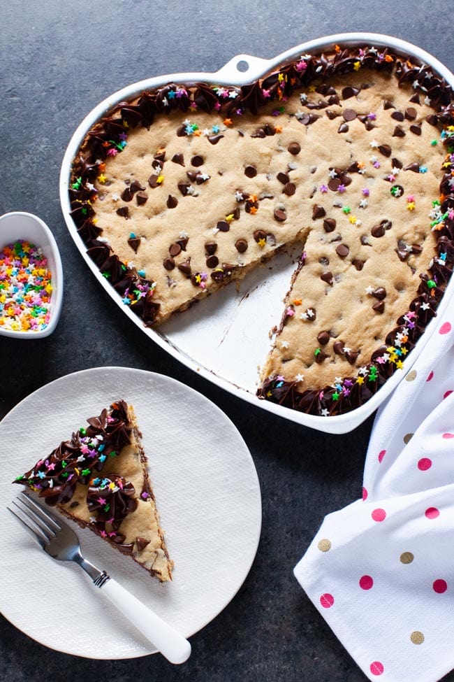 Chocolate Chip Cookie Cake from thelittlekitchen.net Chocolate Chip Cookie Cake from thelittlekitchen.net
