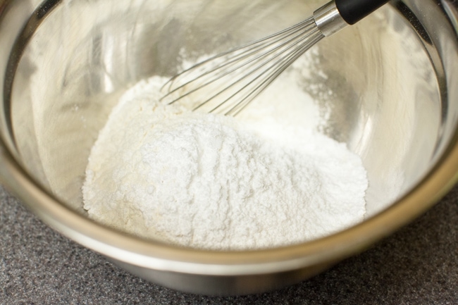 Whisking dry mixture for Sugar Pie crust Whisking dry mixture for Sugar Pie crust