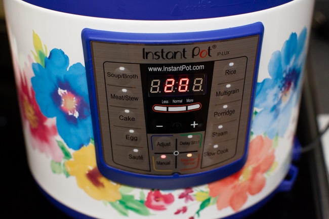 Instant Pot Tortellini Soup from thelittlekitchen.net An Instant Pot with the timer set to 20 minutes.