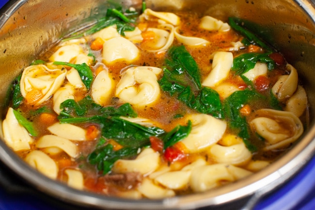 Instant Pot Tortellini Soup from thelittlekitchen.net Beef Tortellini Soup in the Instant Pot